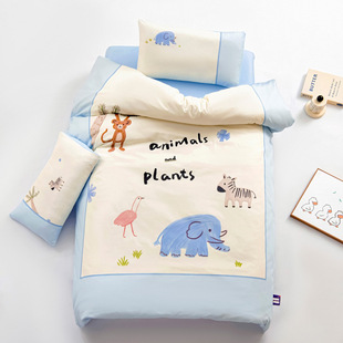 Class a Cotton 60-Count Long-Staple Cotton Digital Printing Kindergarten Set Kidsren's Three-Piece Quilt Baby Six-Piece Set