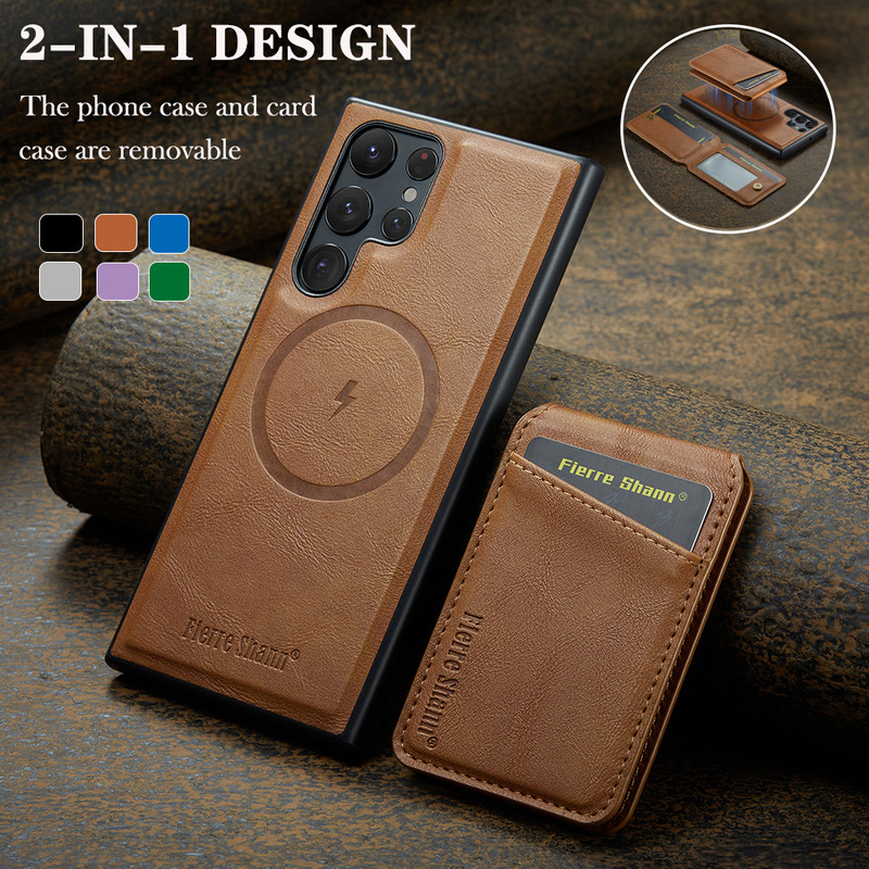 Suitable for Samsung S24Ultra Magnetic Card-Inserting Magsafe Two-In-One S26Plus Mobile Phone Case Magnetic Two-In-One Suitable for Samsung S24Ultra Magnetic Card-Inserting Magsafe Two-In-One S26Plus Mobile Phone Case Magnetic Two-In-One