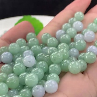 Live Supply of Natural Jade A-Grade Fruit Green Jade Beads Jade Beads Jewelry Wholesale