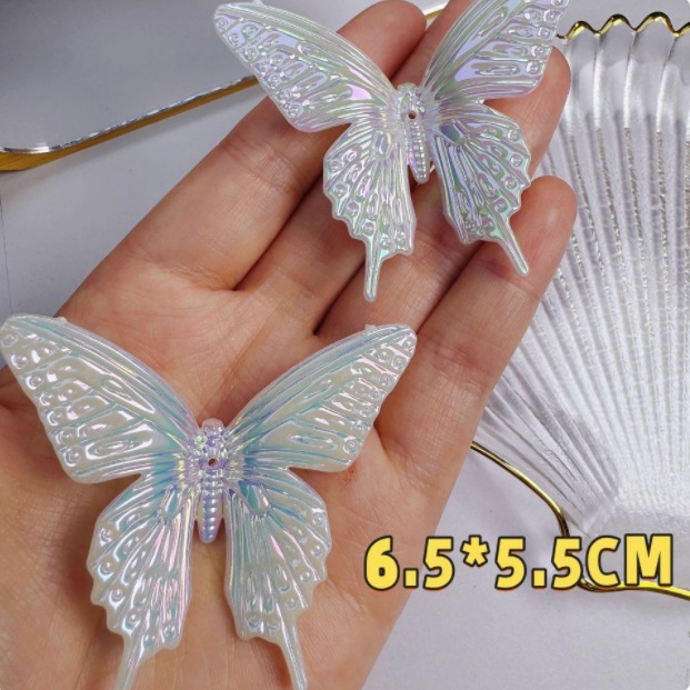 Celebridad de Internet hermosa decoración de pasteles de jardín de Monet decoración de mariposas de color mágico complemento de postre inserción de marca piscina de deseos de pvc