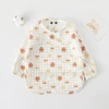 Double-breasted under-pocket-white grid bear
