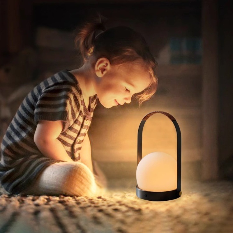 Luz de cabecera de la cama luces de escritorio decorativas luces de camping al aire libre luz de la luna de atenuación de carga luces de escritorio portátiles de viento danés
