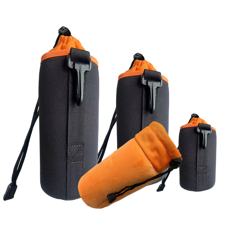 (2개) SLR 카메라 렌즈 가방 저장 가방 다이빙 재료 렌즈 가방 렌즈 커버 방수 허리 가방 충격 방지 렌즈 튜브