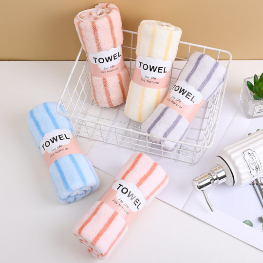 Covered coral fleece thickened towel household soft absorbent lint-free face towel wholesale quick-drying face towel adult