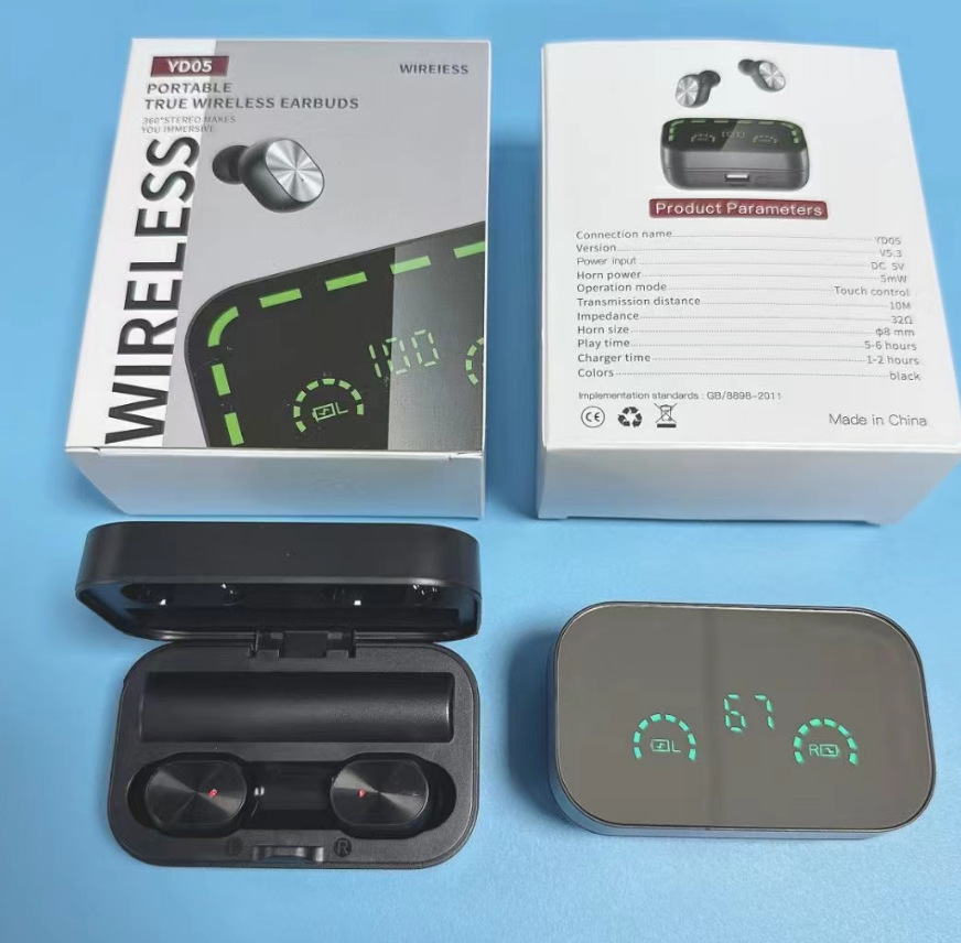 Modelo privado explosivo transfronterizo YD03 M90 F9-5C M25 E7S Pantalla digital táctil TWS 5.4 Auriculares Bluetooth F9
