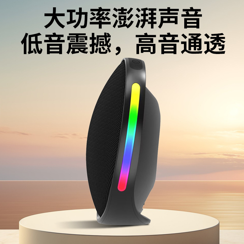 Cross-Border Wireless Bluetooth Speaker J07 Powerful Sound Quality Super Bass Round Bluetooth Speaker Factory Direct Sale