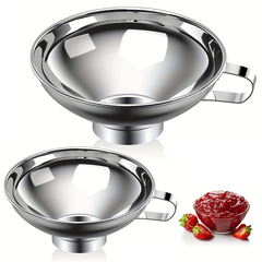 Thickened Stainless Steel Wide Mouth Funnel Large Diameter Sauce Canned Food Filling Machine Multi-functional Kitchen Oil Leak Wine Leak 
