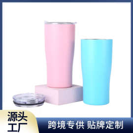 领奇创意户外汽车杯新款冰霸杯大容量304不锈钢吸管杯ins风批发