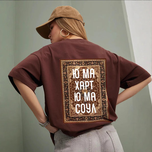 �W���L����С���͹�ins100%���޶��������ʽӡ������㼑��LT��Ů