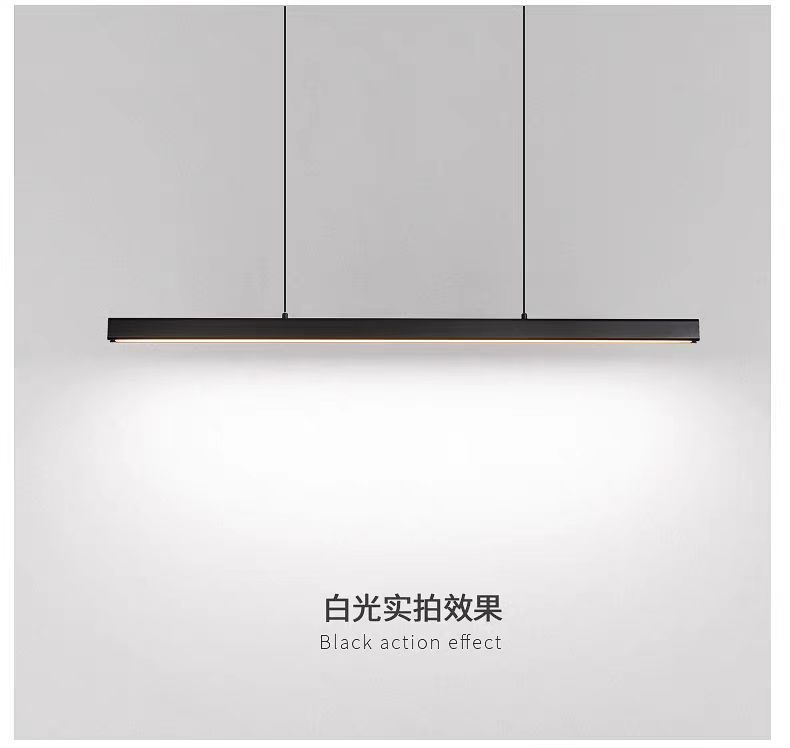 北欧餐厅吊灯一字长条型现代简约时尚餐桌吧台灯创意极简饭厅灯具-阿里巴巴