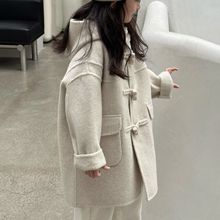 女童韩版毛呢外套秋冬季童装2025新款女孩妮子大衣中长款韩版上衣