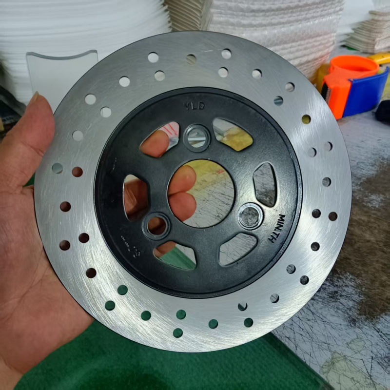 190 Diameter Large/Small Hole Electric Vehicle/Motorcycle Thickened Disc Brake Disc for Delivery Vehicles, Front and Rear Silent Disc Brake Pads