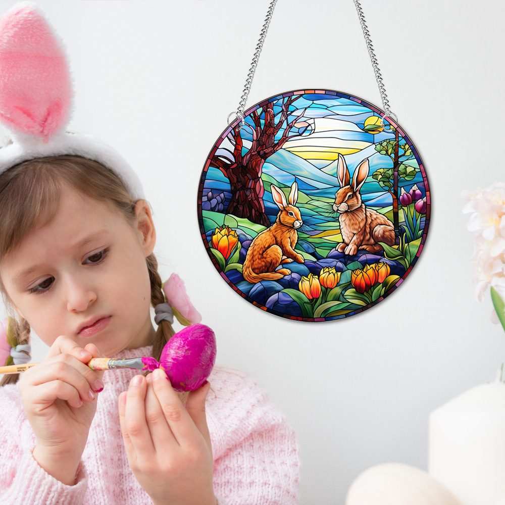 95g Weight pendant Home Textiles & Decor Type Acrylic Material Easter Festival Rabbit Pattern Casual, Elegant, Classical Style Easter Casual Elegant Classical Rabbit Arylic Party Supplies Decorations 75