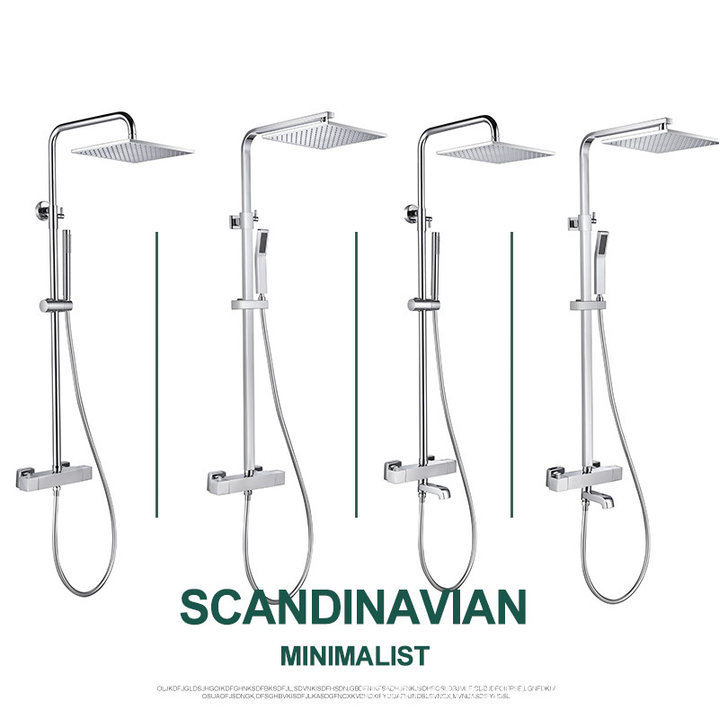 Cross-border Exclusive Nordic Ming Dress Shower suit All Copper Bathroom Hotel Home Bath Rain Constant Temperature Intelligent Shower