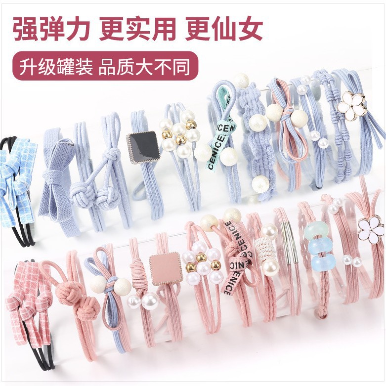 Diadema femenino neto rojo ins traje corbata cuerda de pelo simple temperamento chica banda de goma niños banda pelo Corea del Sur Accesorios
