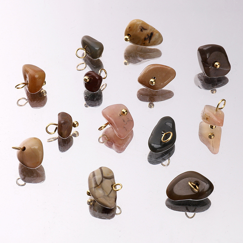 ミニ天然砂利小さなペンダントイヤリングルースビーズ diy ジュエリーアクセサリークリエイティブネックレスビーズペンダント素材|undefined