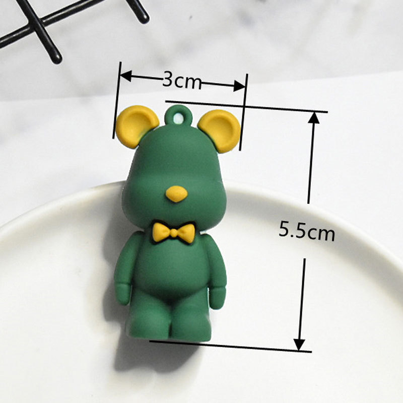 Насильственный медведь зеленый (с линиями и яйцами)