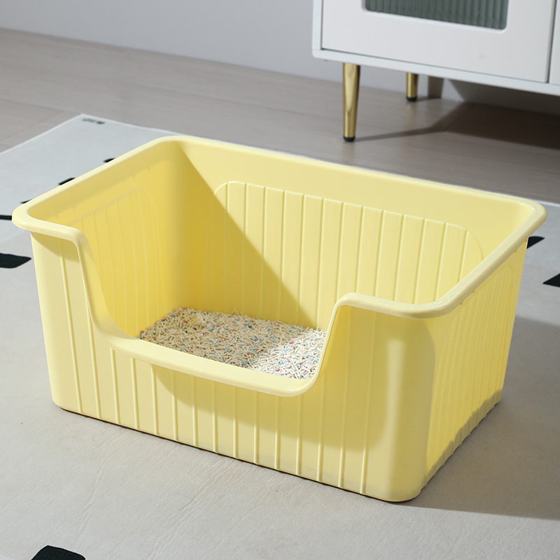 Cat Litter Box Extra Large Anti-Splash Cat Toilet Kitten Bathtub Cat Litter Box Pet Open Extra Large Cat Litter Box