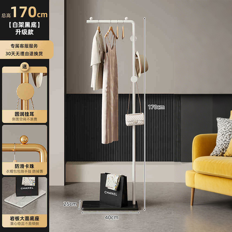 El estante de ropa simple en el dormitorio del piso al techo no ocupa un lugar en el hogar, la ropa de la habitación interior, el perchero, el poste de ropa pequeño, la ropa colgante, el secado