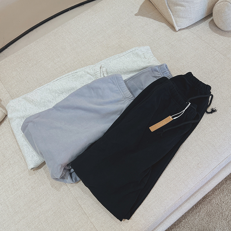 Skims O Shan European and American Casual Fashion Set 2024 Women's Autumn and Winter Sweatpants Sports New Style Cuffed Pants Loose Fit