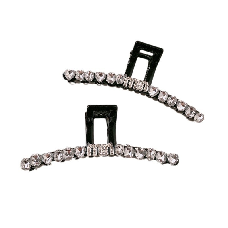 Clip de agarre de cristal de alta calidad, una palabra para agarrar la cabeza posterior, clip de tiburón, clip de cabello temperamental, clip de cabello, tocado de cabello