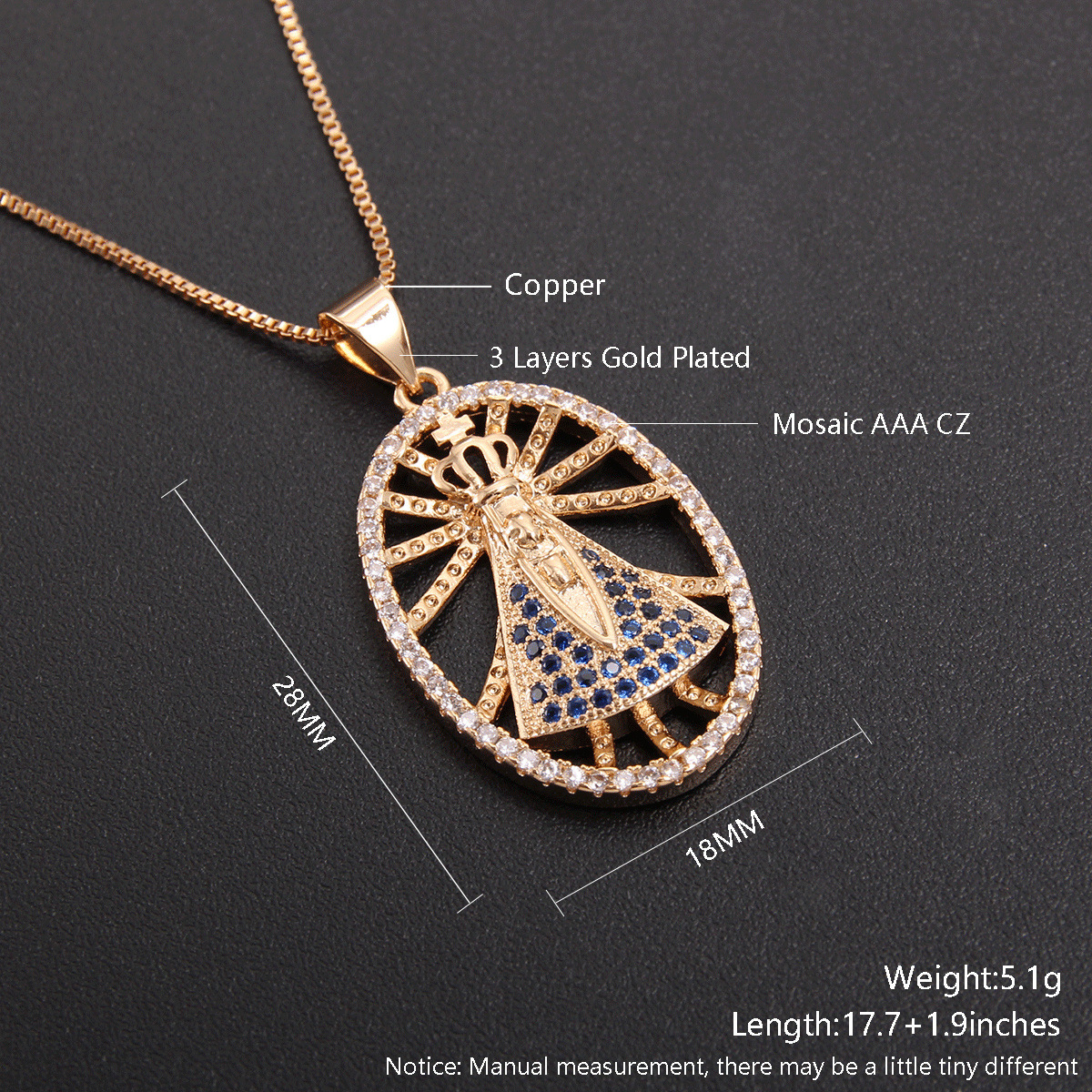 Religious Pendant Necklace Image 6