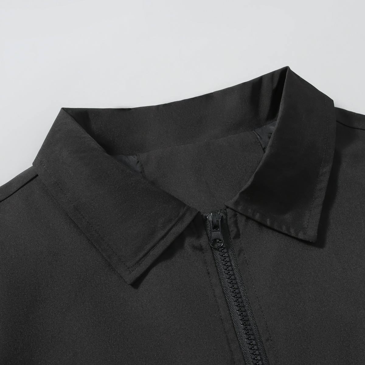 Men's Raglan Sleeve Denim Jacket With Zipper And Windproof Design_voghion.com