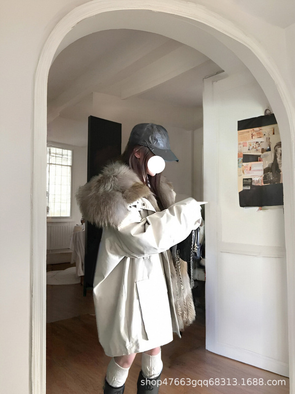 可拆卸大毛领工装派克服棉服2025冬季宽松显瘦加厚保暖棉衣外套|undefined