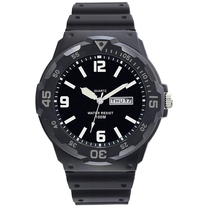 Children's watch Simple fashion hipster Student waterproof quartz watch Teen Dual Calendar quartz watch_viptrois.com