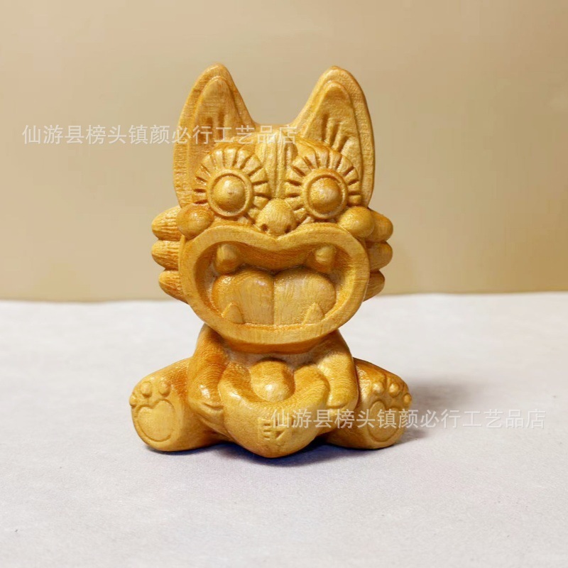 黄金白檀タイル猫霊獣工芸品観光名所ホット販売デスクトップ装飾品子猫かわいい文具ハンドピース|undefined