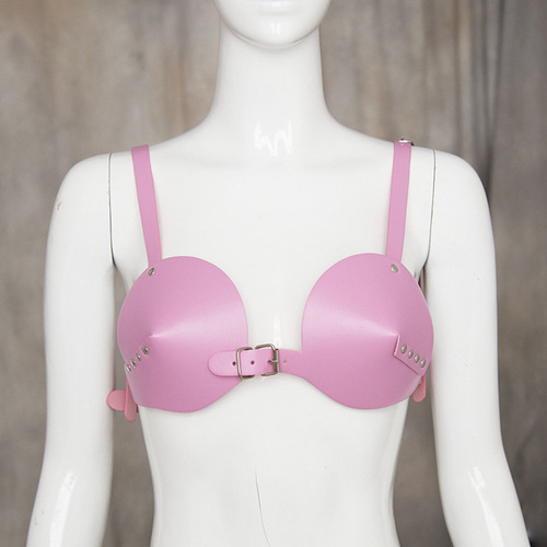 Factory-direct: New European and American-style flirtatious, sensual, and playful lingerie—PU leather bra, versatile shaping bra.