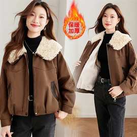 现货！加绒加厚冬季新款棉衣女派克服