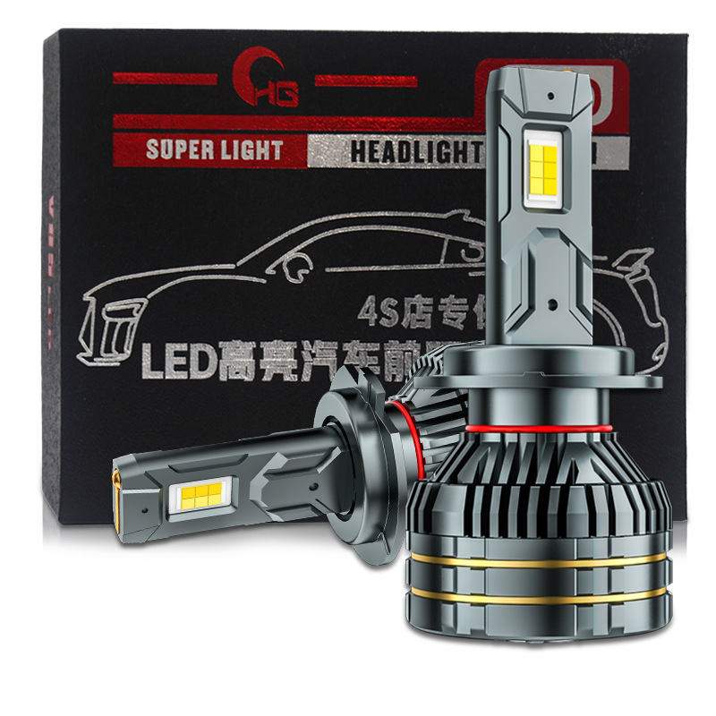 국경 110W 밝은 3 색 자동차 LED 전조등 전구 H4H7H11 황금 빛 2 색 자동차 전면 조명