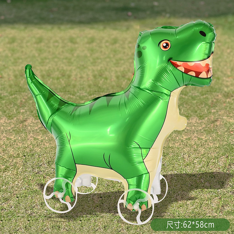 网红新款动物走路气球带轮儿童拍照表演生日装饰户外玩具夜市摆摊|undefined