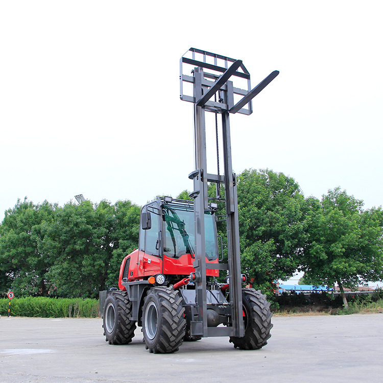 厂家现货越野叉车四驱3吨运输车建筑工地砖厂搬运车