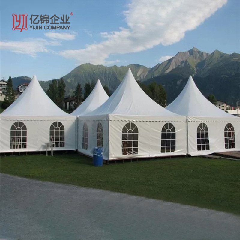 户外欧式6x6尖顶帐篷房婚礼帐篷展销会车展活动白色遮阳四角帐篷