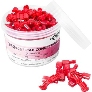 160Pcs T-Tap Wire Connectors, Self-Stripping Quick Splice El