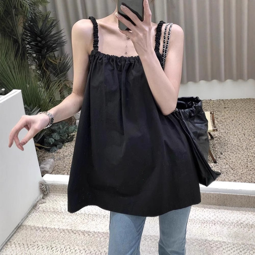 Summer Dopamine Strappy Tank Top 2025 Women's Summer Design Inspired Minority Outerwear Sleeveless Cardigan Backless Top