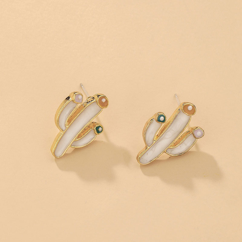 cute dripping cactus earrings wholesale Nihaojewelry