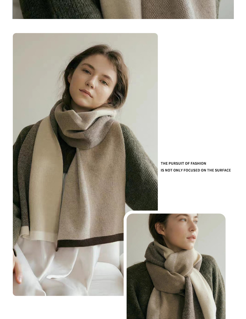 Knit Shawl And Neck Scarf Unisex Versatile Designer Style_voghion.com