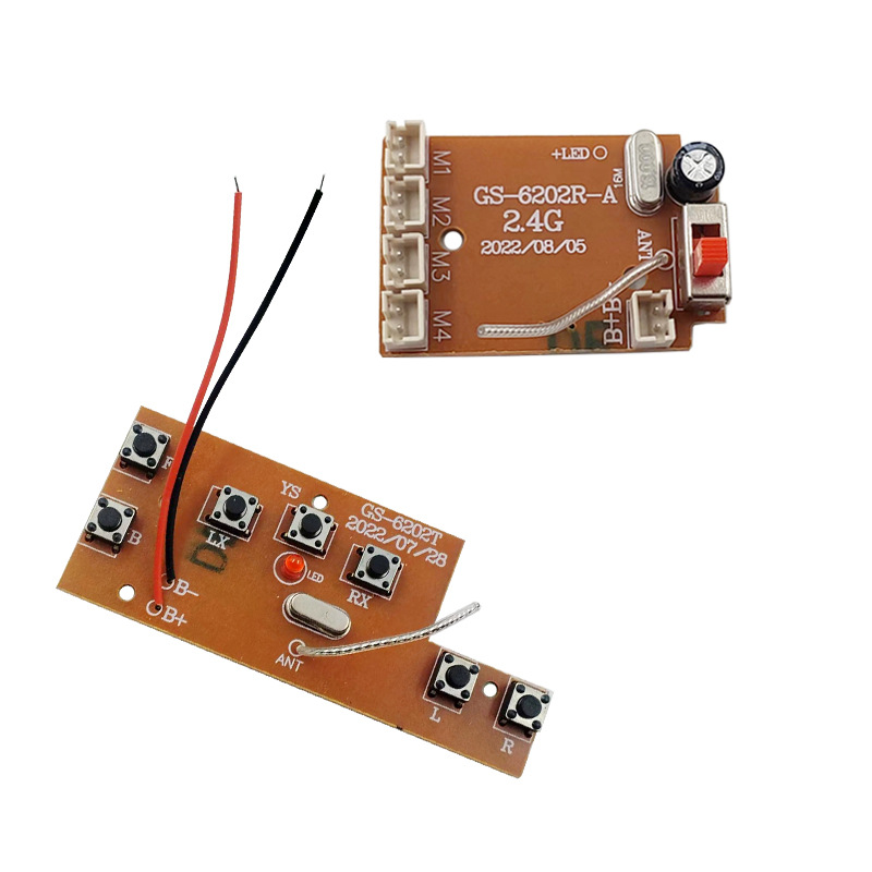 2.4G 7채널 원격 제어 모듈, 장난감 드리프트카 원격 제어 회로 기판, 송수신 PCBA 메인보드 부품