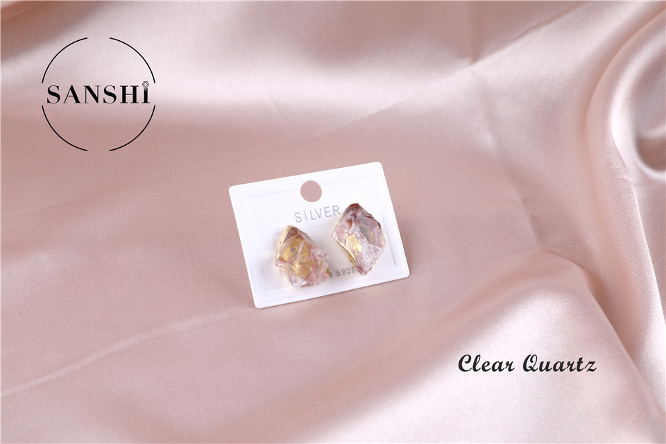 9g Weight 301 Stainless Steel Ear Needle Material Ear Studs Classification 1 Pair Quantity Holiday, Banquet Occasion Crystal Material Geometric Pattern Unisex Gender Plating Design Casual, Elegant, Lady Style 1 Pair Casual Elegant Lady Geometric Plating Crystal Ear Studs 9