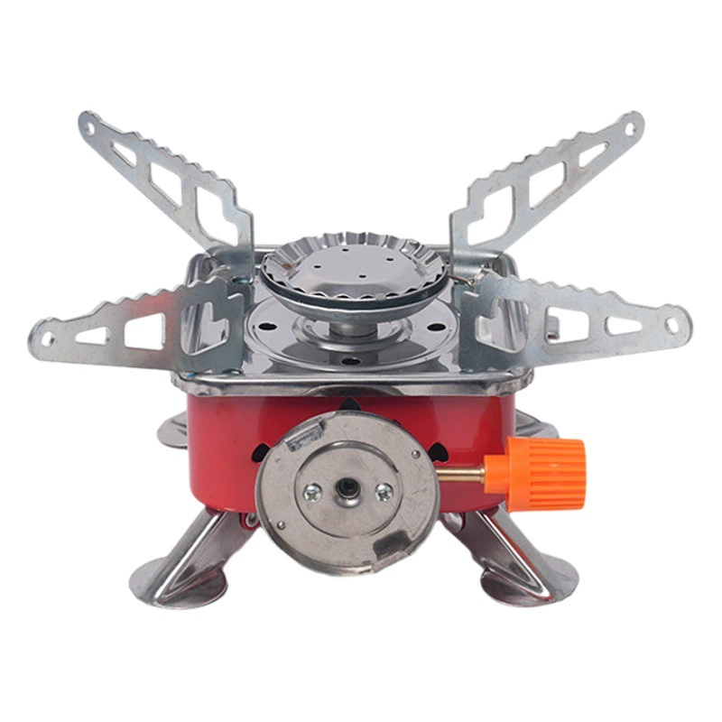 Наружная мини-портативная складная небольшая квадратная печь для кемпинговой печи