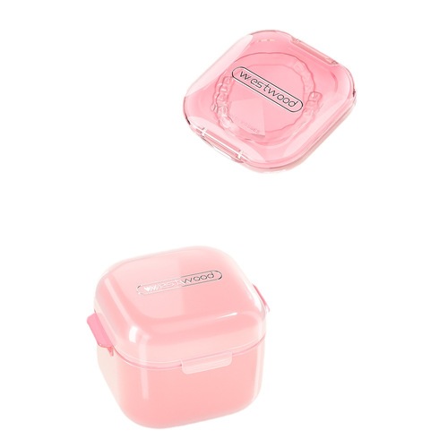 Braces box, invisible braces box, retainer storage box, dental correction, portable denture storage box, cleaning
