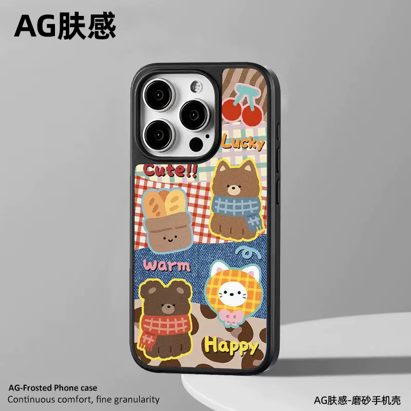 知泰iPhone17适用15卡通14Promax苹果16手机壳12磁吸AG磨砂碳纤纹