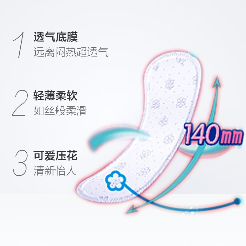 Wholesale brand Su. Fei sanitary napkins zero sensitivity microfiber thin soft breathable no fragrance menstrual pads 140mm 40 pieces 