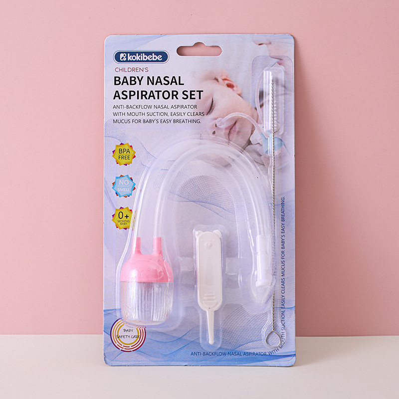 Aspirador Nasal de Succión Bucal para Bebés Set de 3 Piezas Plástico Tipo Catéter