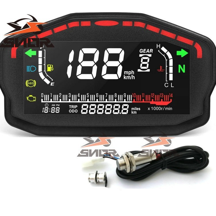 Modified Digital Speedometer Motorcycle Tachometer Bicycle Led Instrument Suitable for Ducati Motorcycles
