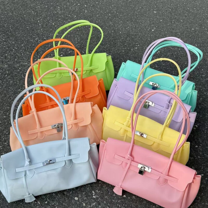 Korean Baguette-Style Kiikii Jelly Bag, Same Style as Korean Jelly Bag, 2026 Spring/Summer New Cute Candy Bag Korean Baguette-Style Kiikii Jelly Bag, Same Style as Korean Jelly Bag, 2026 Spring/Summer New Cute Candy Bag