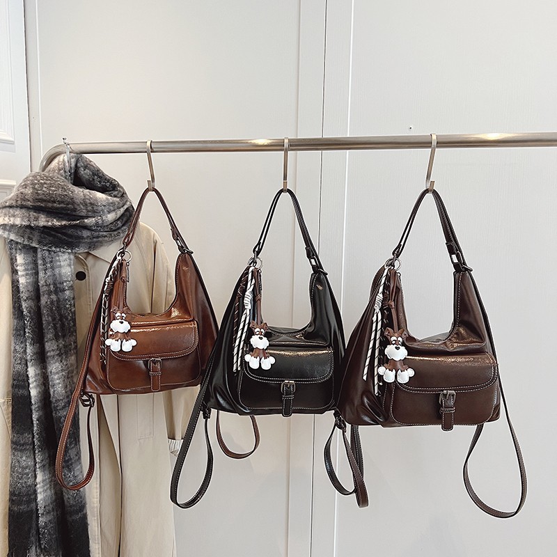 Mochila retro europea y americana 2024 invierno nuevo estilo de moda bolso de mujer Meilade estilo universal bolso de mujer de gran capacidad